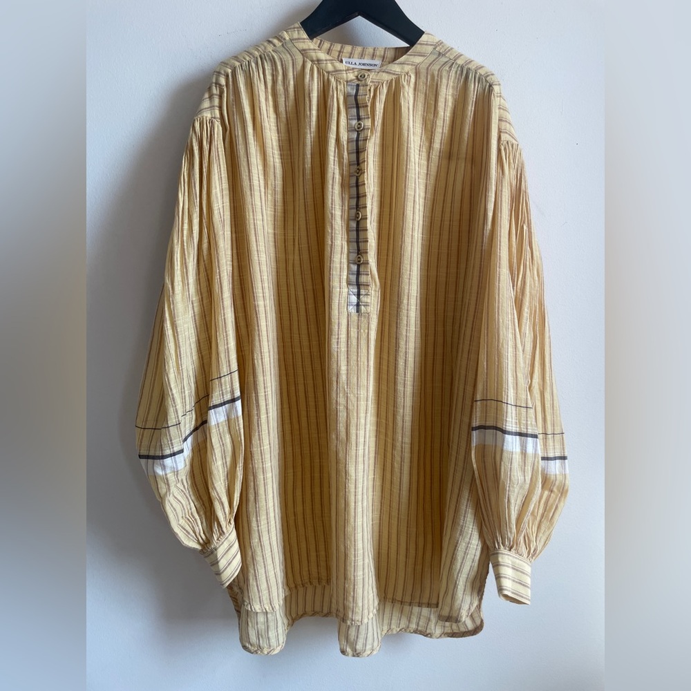 Ulla Johnson yellow oversized Momo tunic beach coverup flowy boho size 4 S M